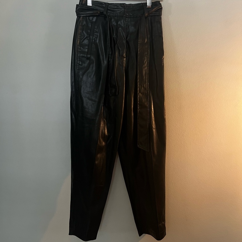 Black NYC Leather Pants